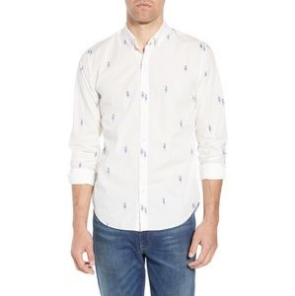 Bonobos Lightweight Button down Hula Girl Shirt